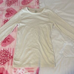 j crew cream long sleeve tee womens